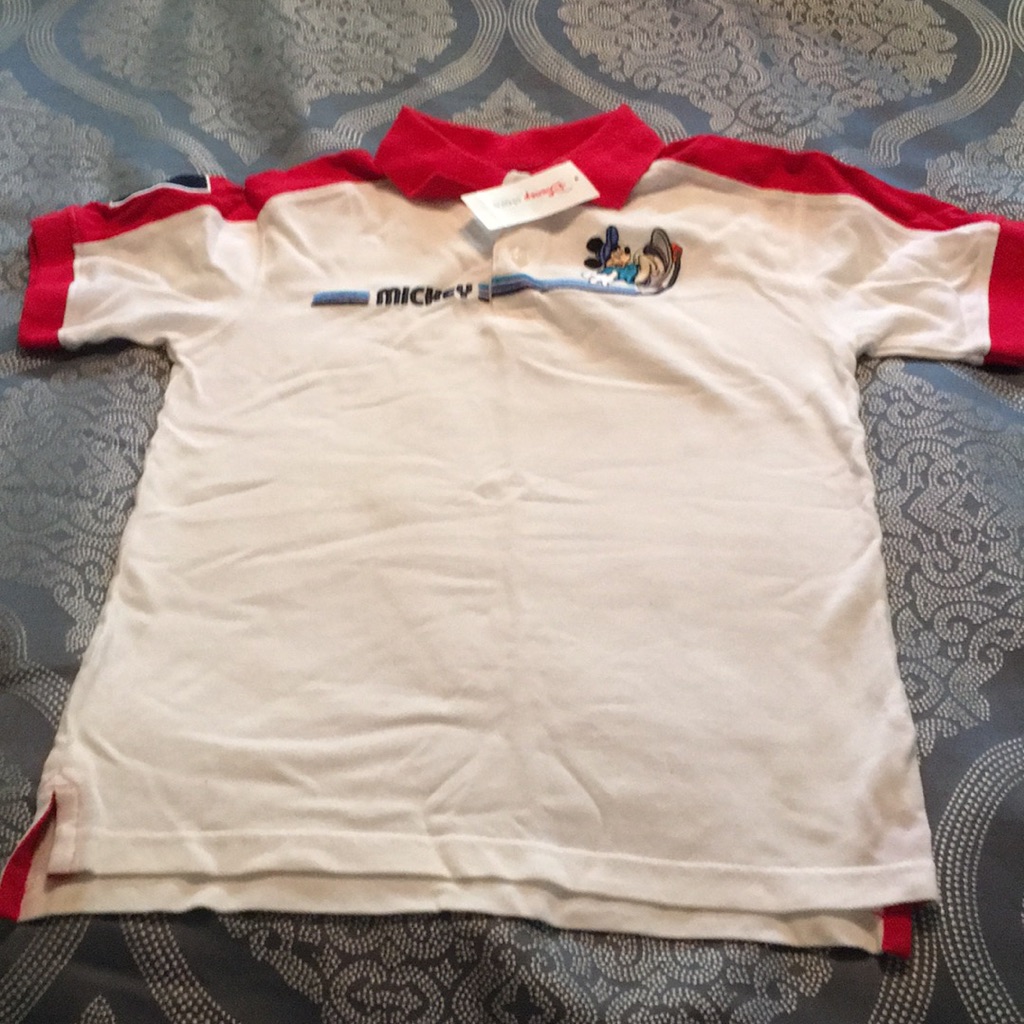 Brand New With Tag Mickey Skateboarding Polo With 7 On The Sleeve
